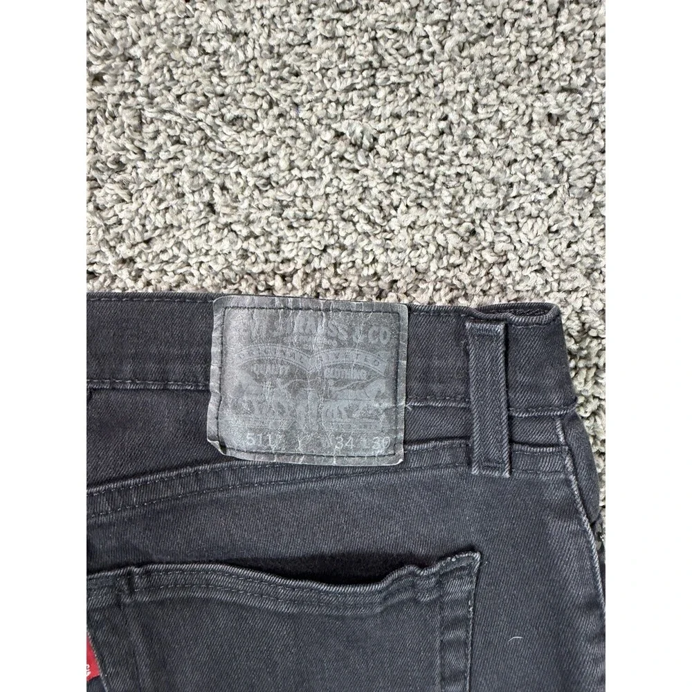Levi's 511 Slim Straight Jeans Men's Size 34X30 Black